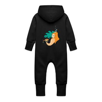 unschuldig - Baby Bio Sweat Overall mit Kapuze - Schwarz - Hinten