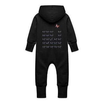 be different - Baby Bio Sweat Overall mit Kapuze - Schwarz - Hinten