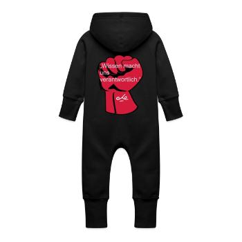 Wissen, Che Ernesto Guevara - Baby Bio Sweat Overall mit Kapuze - Schwarz - Hinten