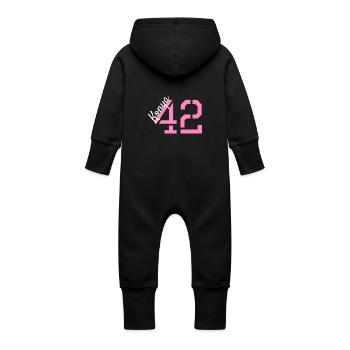 Konya 42 Kennzeichen Türkei - Baby Bio Sweat Overall mit Kapuze - Vanille-Milchshake - Hinten