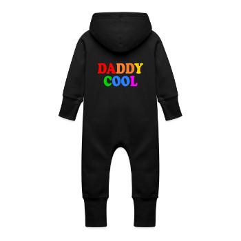 Daddy cool - Grenouillère à capuche bio en molleton Bébé - noir - Dos