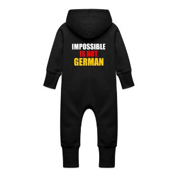 impossible is not german - Allemagne - Grenouillère à capuche bio en molleton Bébé - vanille - Dos