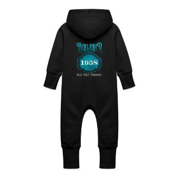 Baujahr - 1938 - Baby Bio Sweat Overall mit Kapuze - Schwarz - Hinten