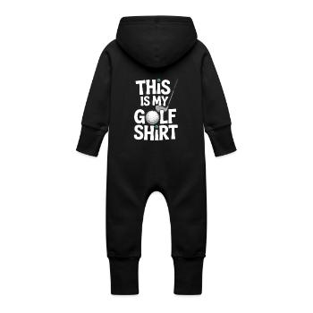 Lustiger Golfer Vatertag Golfliebhaber Das ist mein - Baby Bio Sweat Overall mit Kapuze - Vanille-Milchshake - Hinten