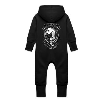 jack knife - Baby Bio Sweat Overall mit Kapuze - Schwarz - Hinten