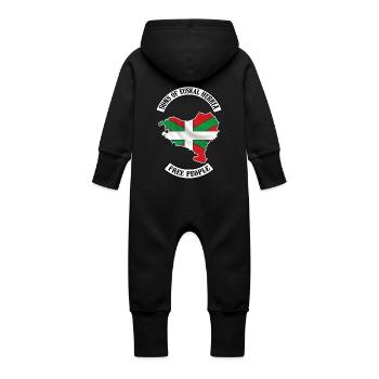 sons of euskal herria 6 - Grenouillère à capuche bio en molleton Bébé - noir - Dos