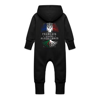 Racines Algeriennes - Grenouillère à capuche bio en molleton Bébé - vanille - Dos