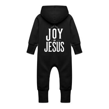 La joie en Jésus - Grenouillère à capuche bio en molleton Bébé - vanille - Dos