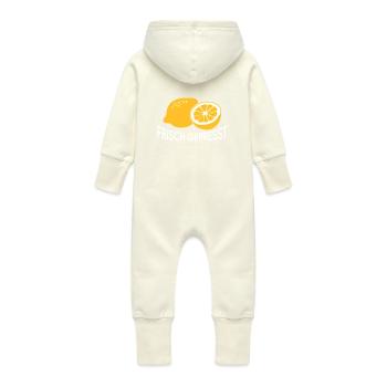 Baby frisch gepresst - Baby Bio Sweat Overall mit Kapuze - Vanille-Milchshake - Hinten