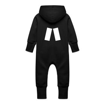 bandes de Genève - Grenouillère à capuche bio en molleton Bébé - noir - Dos