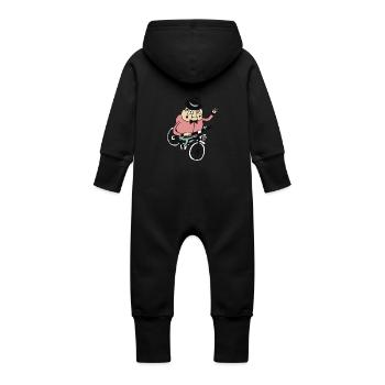 Biker by Cheslo - Baby Bio Sweat Overall mit Kapuze - Schwarz - Hinten