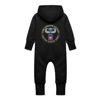 82nd-2 - Baby Bio Sweat Overall mit Kapuze - Schwarz - Hinten