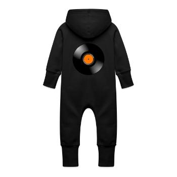 vinyl - Baby Bio Sweat Overall mit Kapuze - Schwarz - Hinten