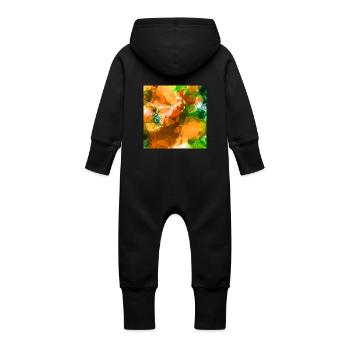 Polygone couleur - Grenouillère à capuche bio en molleton Bébé - vanille - Dos