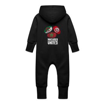 MAGHREB UNITED المغرب - Grenouillère à capuche bio en molleton Bébé - noir - Dos