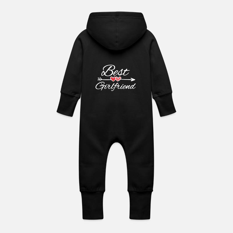 meilleure amie - Grenouillère à capuche bio en molleton Bébé - noir