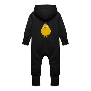chik la triste - Grenouillère à capuche bio en molleton Bébé - noir - Dos