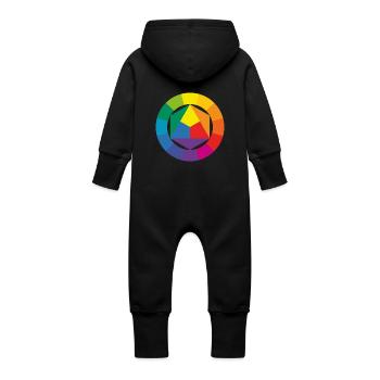 la théorie des couleurs - Grenouillère à capuche bio en molleton Bébé - noir - Dos