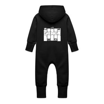 Gamer - Passion Gamers - Grenouillère à capuche bio en molleton Bébé - noir - Dos