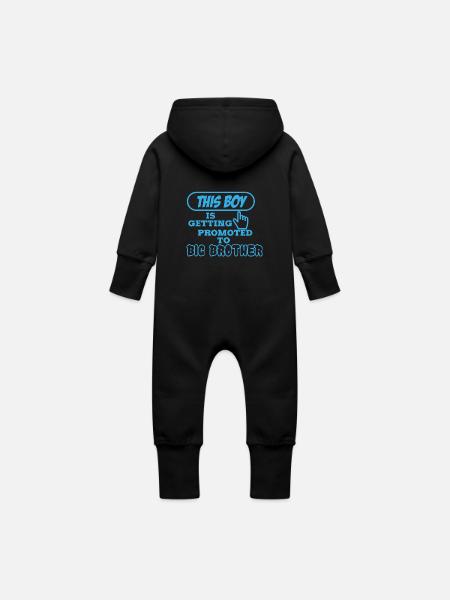 FRÈRE - Grenouillère à capuche bio en molleton Bébé - noir