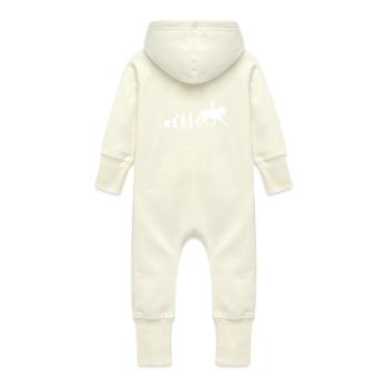 équitation - Grenouillère à capuche bio en molleton Bébé - vanille - Dos