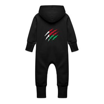 Claw Claw Laender Madagascar png - Baby Organic Sweat Overalls With Hood - black - Back