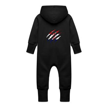 Claw Klaue Laender Croatia png - Baby Organic Sweat Overalls With Hood - vanilla - Back