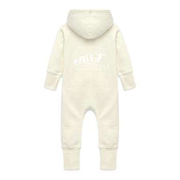 Handball Evolution - Baby Bio Sweat Overall mit Kapuze - Vanille-Milchshake - Hinten