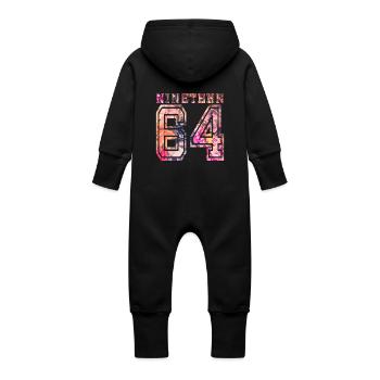 NINETEEN 1964 B - Baby Organic Sweat Overalls With Hood - black - Back