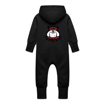 Dog - Baby Bio Sweat Overall mit Kapuze - Schwarz - Hinten