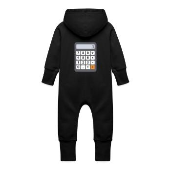 Maintenant, vous avez toujours votre calculatrice sur vous. - Grenouillère à capuche bio en molleton Bébé - noir - Dos