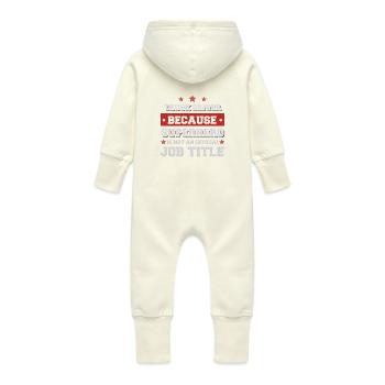 chauffeur de camion Parce que Superhero est pas sur le titre du poste - Grenouillère à capuche bio en molleton Bébé - vanille - Dos