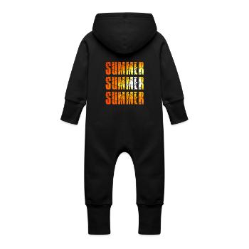 SUMMER SUMMER SUMMER - Baby Organic Sweat Overalls With Hood - black - Back