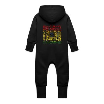 Reggae Code - Grenouillère à capuche bio en molleton Bébé - noir - Dos