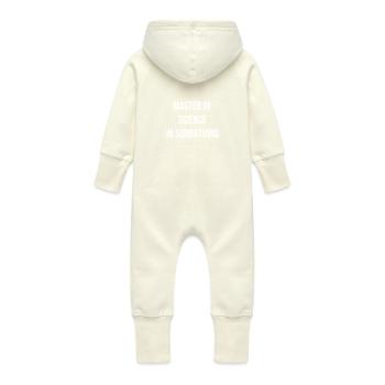 Universitaire bronzé - Grenouillère à capuche bio en molleton Bébé - vanille - Dos
