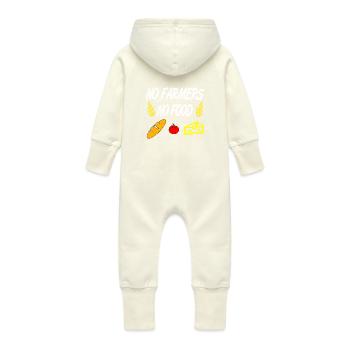 Bauer - Baby Bio Sweat Overall mit Kapuze - Vanille-Milchshake - Hinten