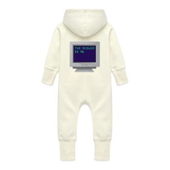 CRT - The answer is 42. - Baby Organic Sweat Overalls With Hood - vanilla - Back