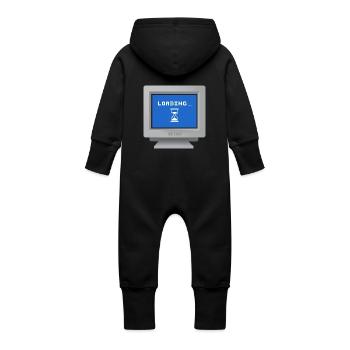 CRT design - Loading Wallpaper - Baby Organic Sweat Overalls With Hood - vanilla - Back