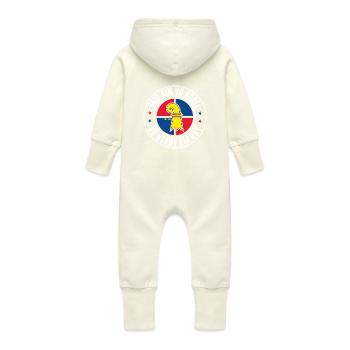 BÂLE - Grenouillère à capuche bio en molleton Bébé - vanille - Dos