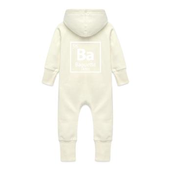 Baguette Element - Tableau périodique amusant - Grenouillère à capuche bio en molleton Bébé - vanille - Dos
