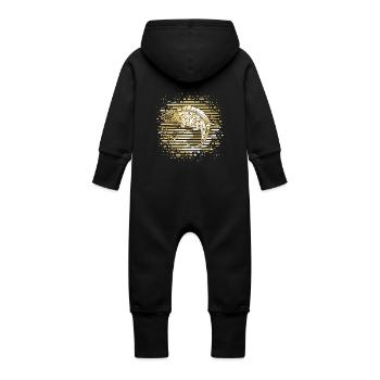 Chameleon - Baby Organic Sweat Overalls With Hood - vanilla - Back