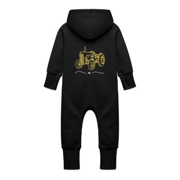 Traktor / Traktor / Traktor - Baby Bio Sweat Overall mit Kapuze - Schwarz - Hinten