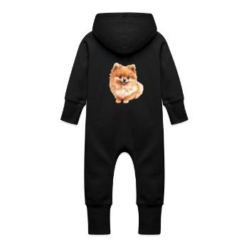 Bébé de Poméranie - Grenouillère à capuche bio en molleton Bébé - vanille - Dos