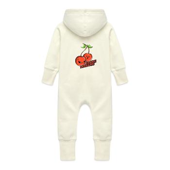 Saure Kirsche - Baby Bio Sweat Overall mit Kapuze - Vanille-Milchshake - Hinten