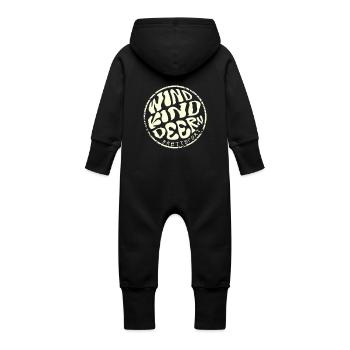 WINDKIND DEERN brettsport - Baby Bio Sweat Overall mit Kapuze - Vanille-Milchshake - Hinten