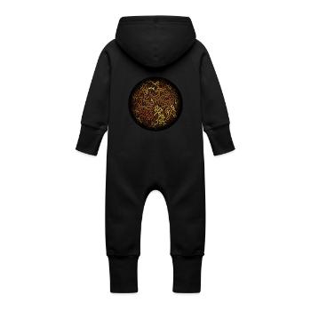 Turing Pattern - Baby Bio Sweat Overall mit Kapuze - Schwarz - Hinten