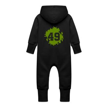 blob 49 - Baby Organic Sweat Overalls With Hood - black - Back