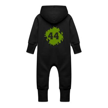 blob 44 - Baby Organic Sweat Overalls With Hood - black - Back