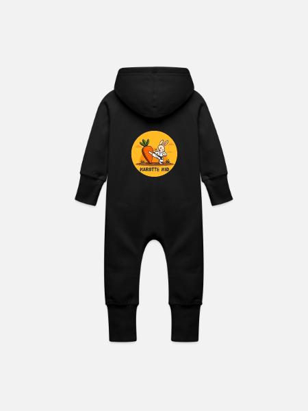 Karotte Kid - Baby Bio Sweat Overall mit Kapuze - Schwarz