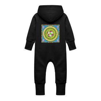 indianspirit 4 - Grenouillère à capuche bio en molleton Bébé - noir - Dos